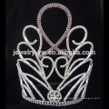 Nueva corona al por mayor del Rhinestone de los diseños, corona alta del desfile del nuevo producto de la tiara